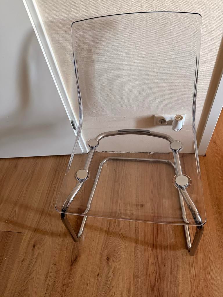 Tobias Transparante Stoel IKEA, Huis en Inrichting, Ophalen, Kunststof, Gebruikt, Overige kleuren