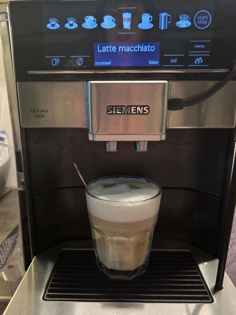 Siemens EQ.6 plus s800 volautomatische koffiemachine, Ophalen, 10 kopjes of meer, Koffiemachine, Koffiebonen