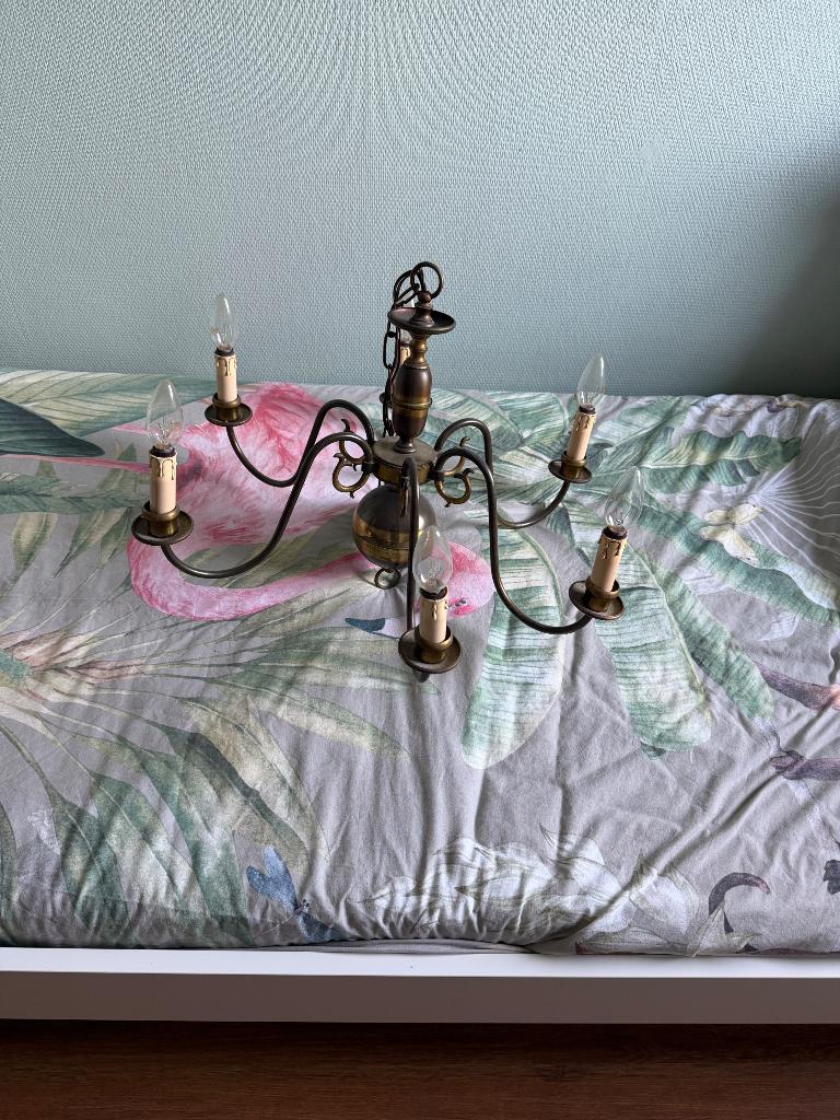 Vintage kroonluchter, Ophalen, Gebruikt, Metaal, Klassiek