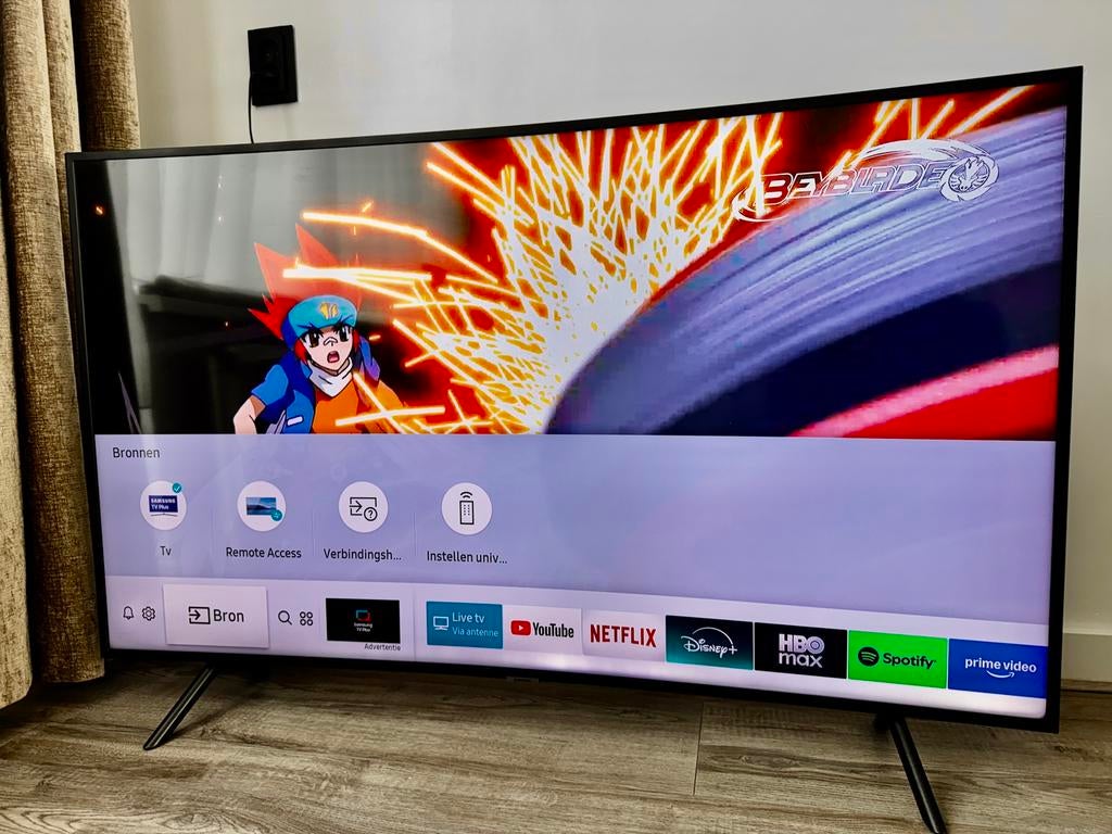Samsung 4k smart tv 55 inch curved, Ophalen, LED, 50 Hz, Zo goed als nieuw