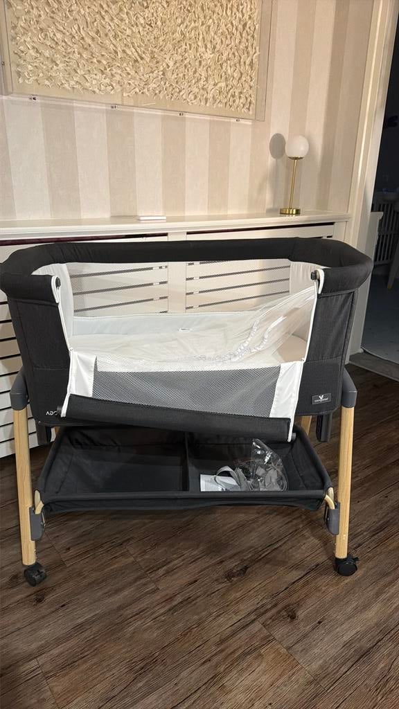 Cangaroo Adoro Black Wieg aan Bed, Ophalen, Zo goed als nieuw, Wieg