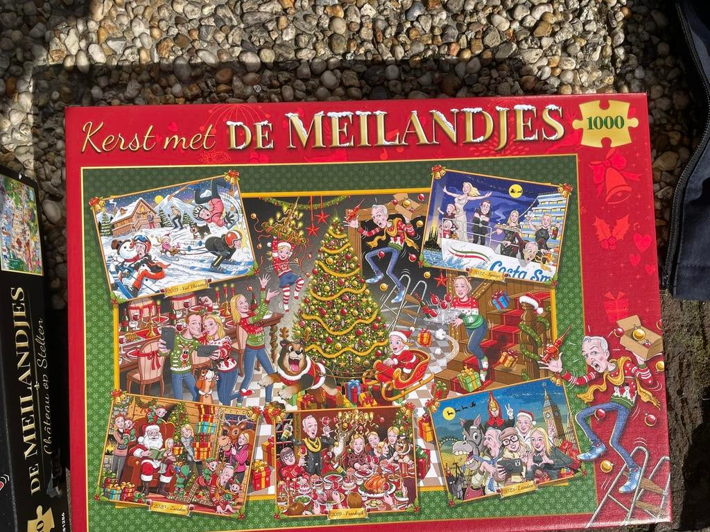 Kerst met de Meilandjes twee puzzels, Ophalen, 500 t/m 1500 stukjes, Zo goed als nieuw