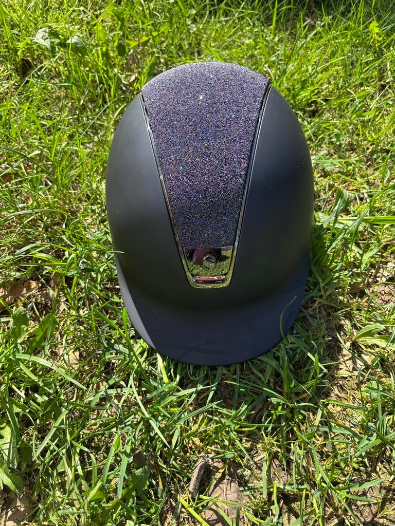 Samhield cap met swarovski, Dieren en Toebehoren, Paardrijkleding, Ophalen of Verzenden, Dressuur, Cap