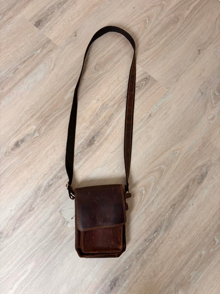 Heren tas, leer, mooie kwaliteit., Sieraden, Tassen en Uiterlijk, Tassen | Schoudertassen, Ophalen of Verzenden, Zo goed als nieuw