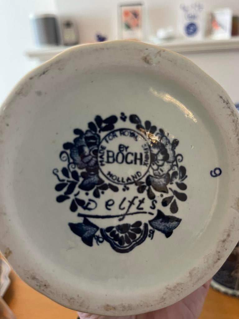Prachtig Delfts Blauw Boch Vazen en Pot Set, Antiek en Kunst, Antiek | Vazen, Ophalen of Verzenden