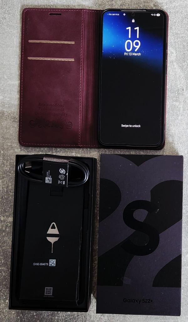 Samsung Galaxy S22 Plus 256GB Dual SIM Simlockvrij, Zwart, Touchscreen, Ophalen of Verzenden, Zo goed als nieuw