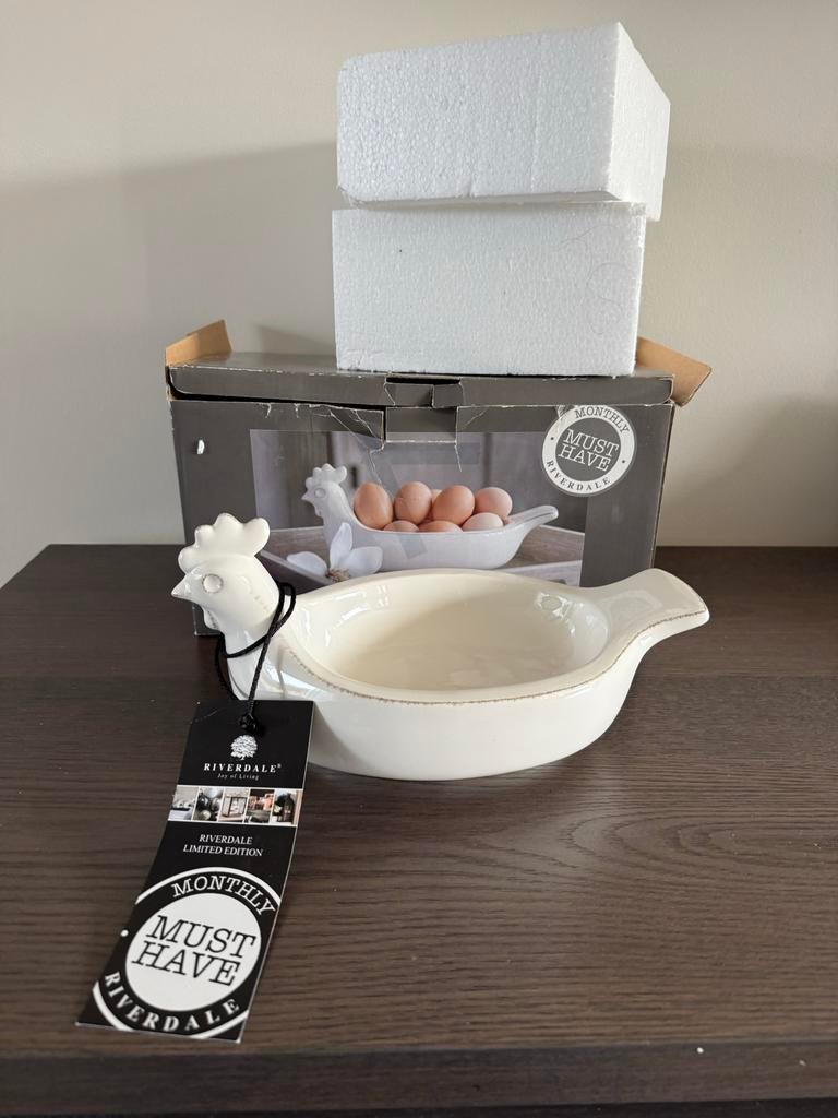 Riverdale eierhouder kip - Nieuw in doos, Ophalen of Verzenden, Nieuw