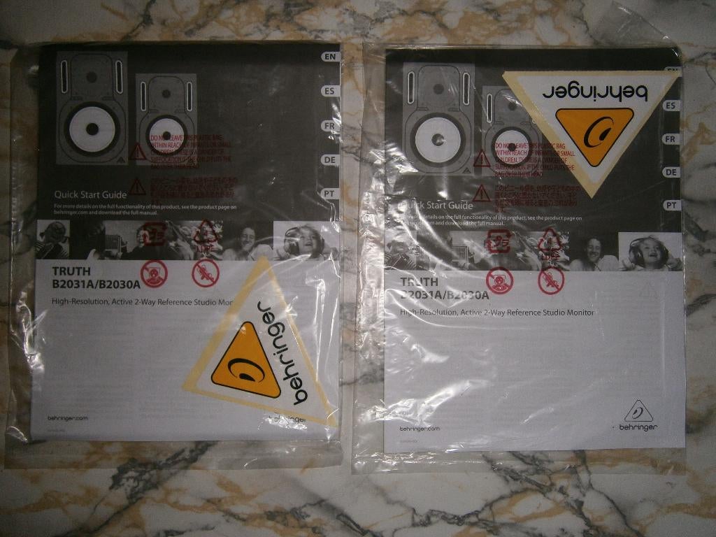 Ruilen 2 x Quick Start Guide Behringer B2031A tegen B3031A, Nieuw, 120 watt of meer, Front, Rear of Stereo speakers, Ophalen