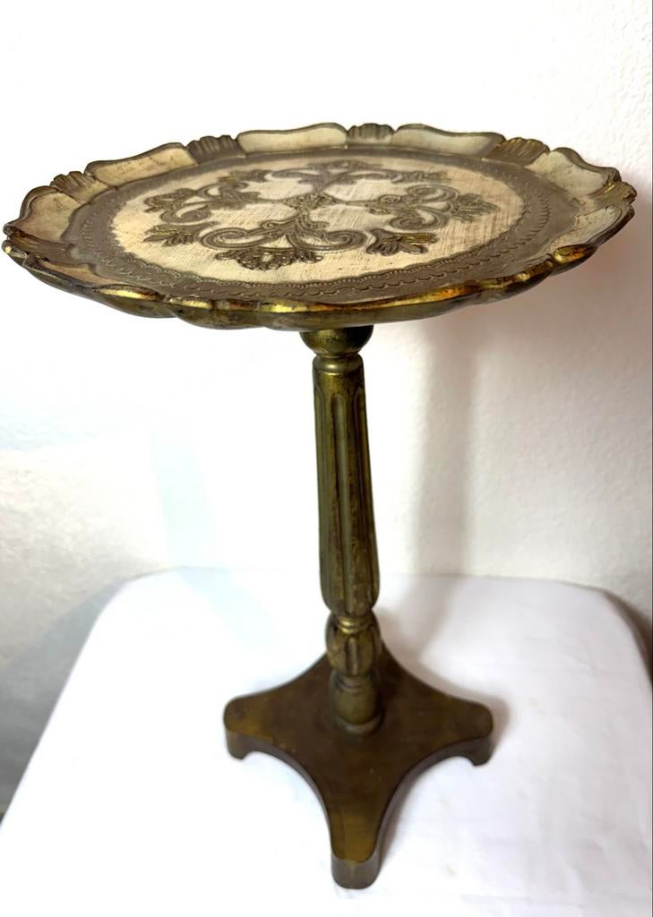 Florentijns Bijzettafeltje - Hoog 50 cm, Breed 30 cm, 45 tot 60 cm, F, Gebruikt, Ophalen of Verzenden