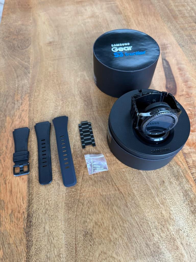 Samsung Gear S3 Frontier Smartwatch, Zwart, Ophalen of Verzenden, Waterdicht, Android
