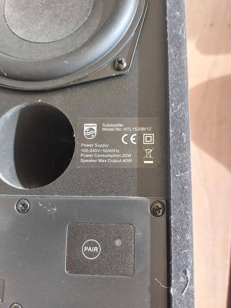 Philips HTL1520B/12 soundbar met subwoofer, Ophalen of Verzenden