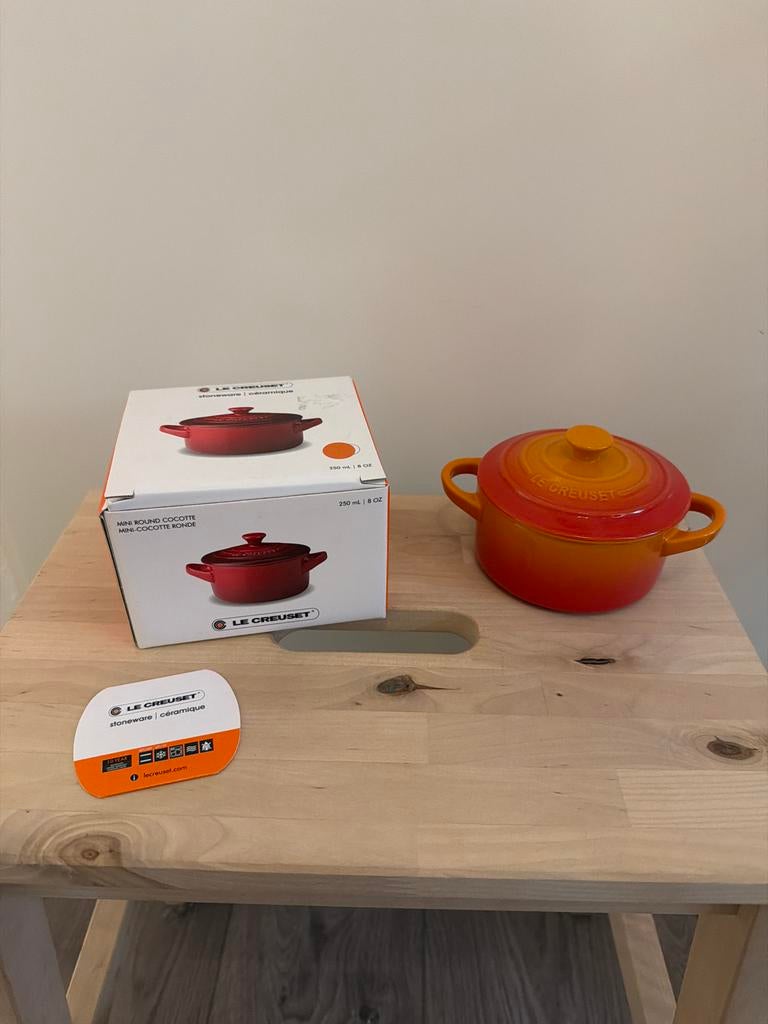 Le Creuset mini stoofpannetje rood/oranje 250ML, Ophalen of Verzenden, Nieuw