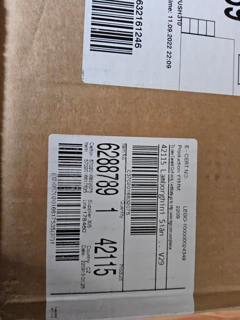 T.k.a. Lamborghini Siàn FKP37 Lego 42115 nieuw en sealed, Ophalen of Verzenden, Nieuw