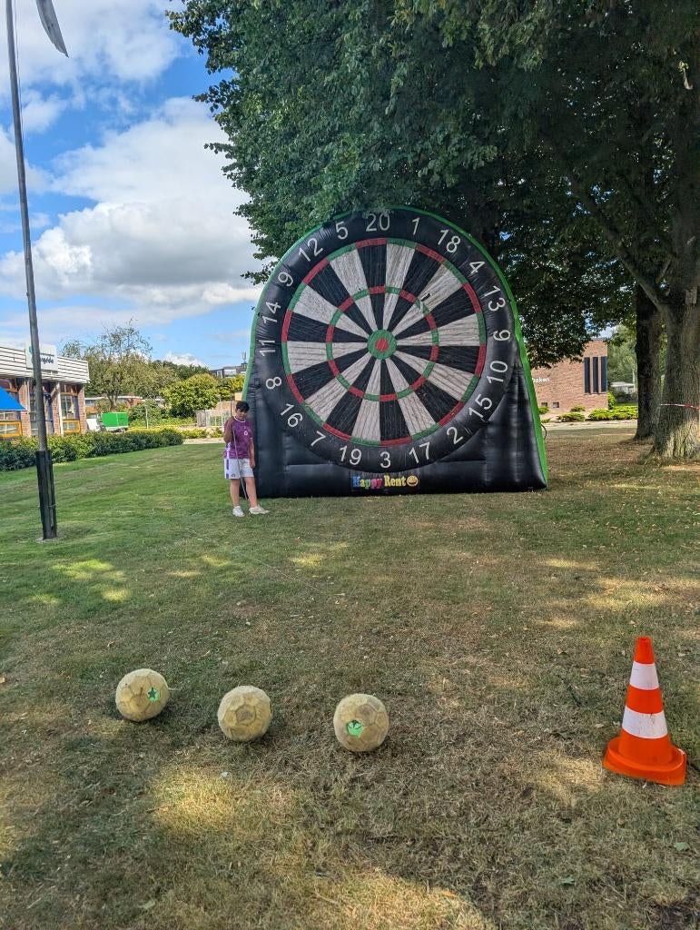 Huur opblaasbaar voetbal dartbord, Hobby en Vrije tijd, Feestartikelen | Verhuur, Ophalen, Zo goed als nieuw, Overige
