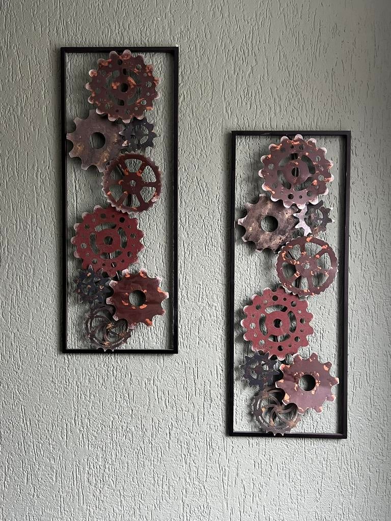 2x industriële wanddecoratie te koop, Ophalen of Verzenden, Zo goed als nieuw