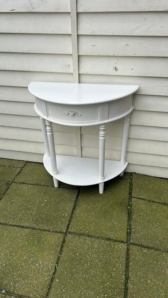Sidetable halfrond 80x38x80 cm brocante, Antiek en Kunst, Ophalen