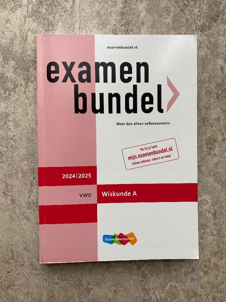 Examenbundel VWO Wiskunde A 2024/2025, Boeken, Schoolboeken, VWO, H.R.Goede en H.Heinneman, Zo goed als nieuw, Wiskunde A