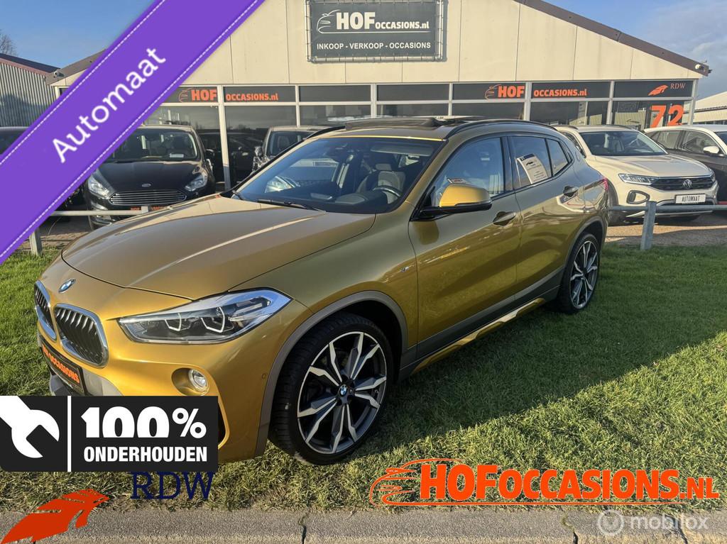 BMW X2 2.0i sDrive High Executive M SPORT/PANO/SFEER/20''LMV, 1998 cc, Gebruikt, Zwart, Alcantara