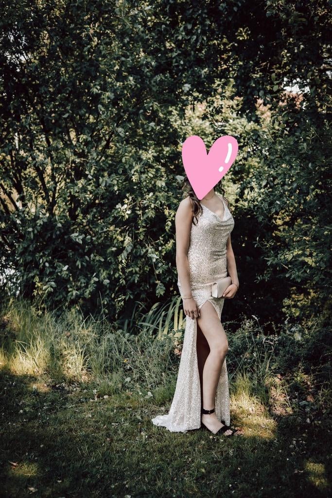 Gala jurk, Ophalen of Verzenden, Zo goed als nieuw, Beige, Trouwjurk