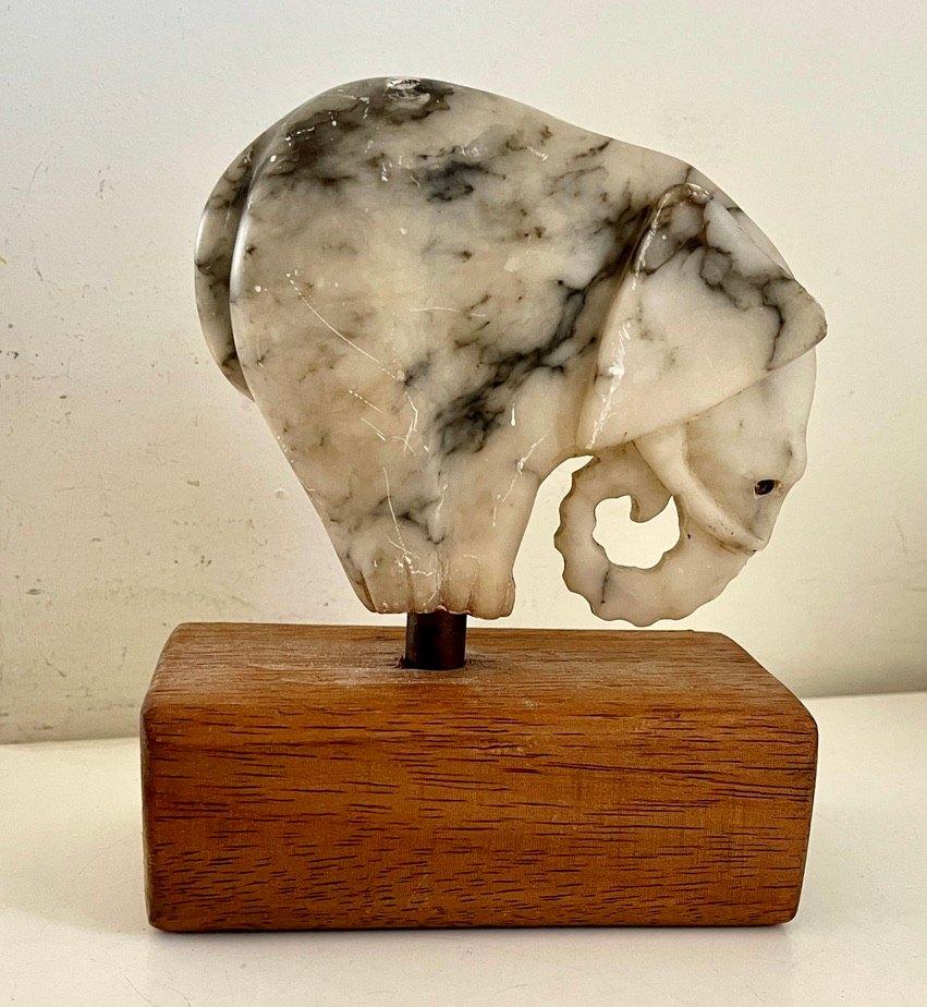 Natuursteen beeldje Olifant, Verzamelen, Beelden en Beeldjes, Ophalen of Verzenden, Zo goed als nieuw, Dier