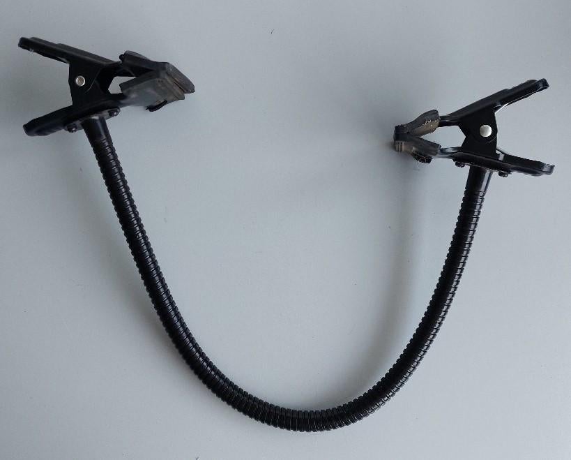 Stevige flexibele arm met 2 klemmen, Ophalen of Verzenden, Gebruikt