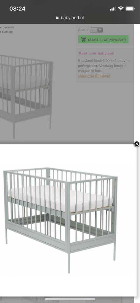 Mooie wit metalen ledikant met matras., Ophalen, Zo goed als nieuw, Ledikant