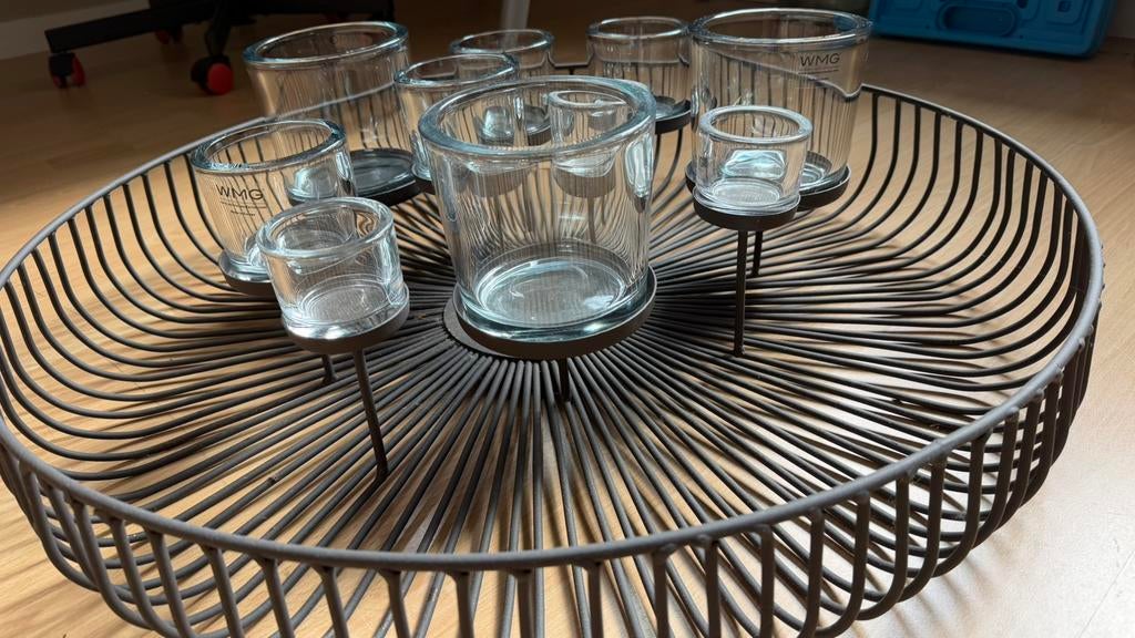 Prachtige decoratieve schaal, Ophalen, Rond, Glas