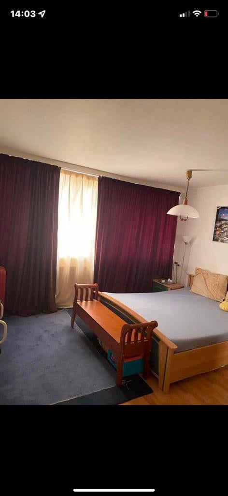 Slaapkamer twee gordijnen donkerbruin, Ophalen of Verzenden, Zo goed als nieuw, Tweepersoons