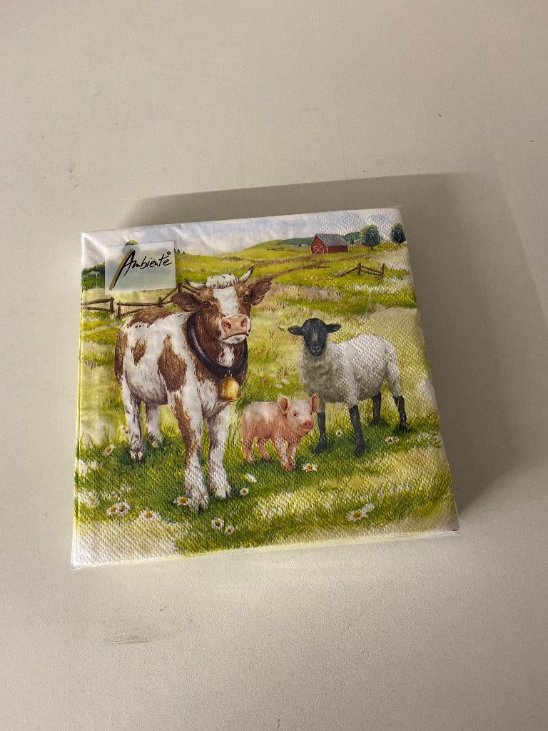 Servetten Boerderijdieren, Overige materialen, Laan de Wijze 19, Beugen, Nieuw, Info@ambiente.eu