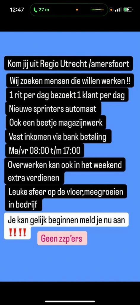 Gelijk starten ! Vast werk,8 tot 5,ma/vr gereedschaphandel., 33 - 40 uur, Overige niveaus, Starter, Overige vormen