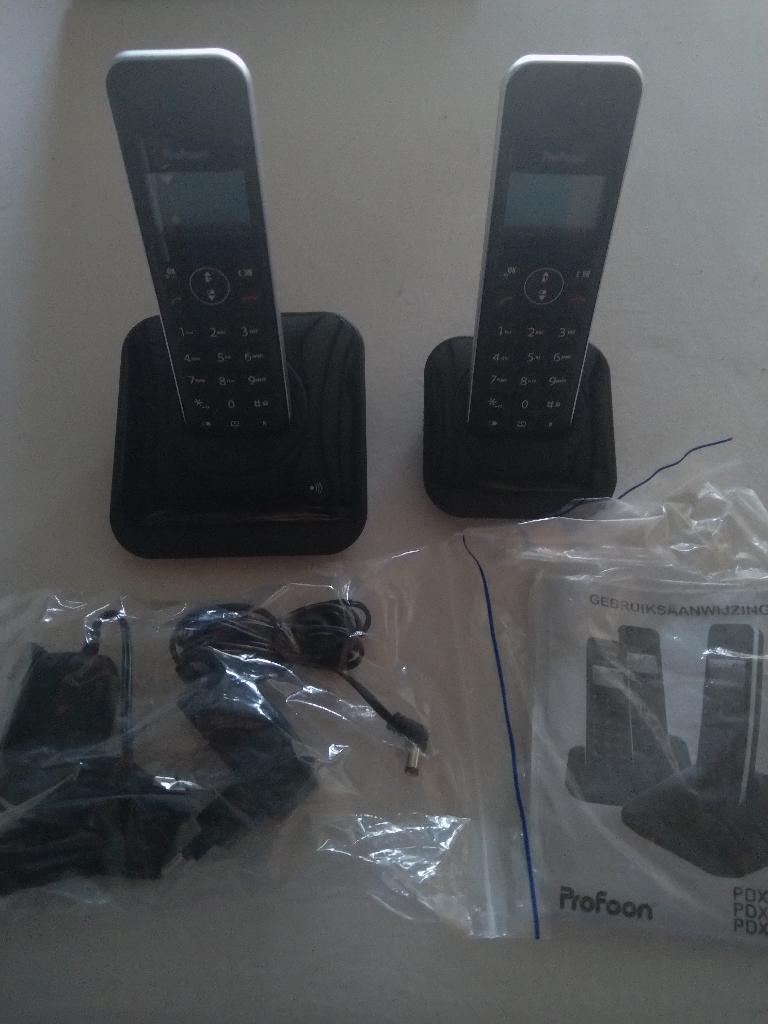 0205 - Profoon PDX-7920 Duo DECT telefoonset, Ophalen of Verzenden, Gebruikt, 2 handsets