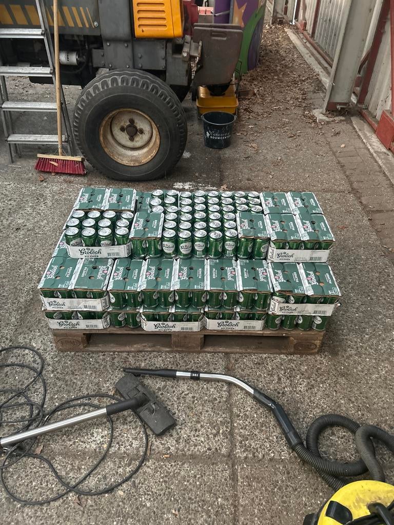 Grolsch bier blikken, Diversen, Levensmiddelen, Ophalen