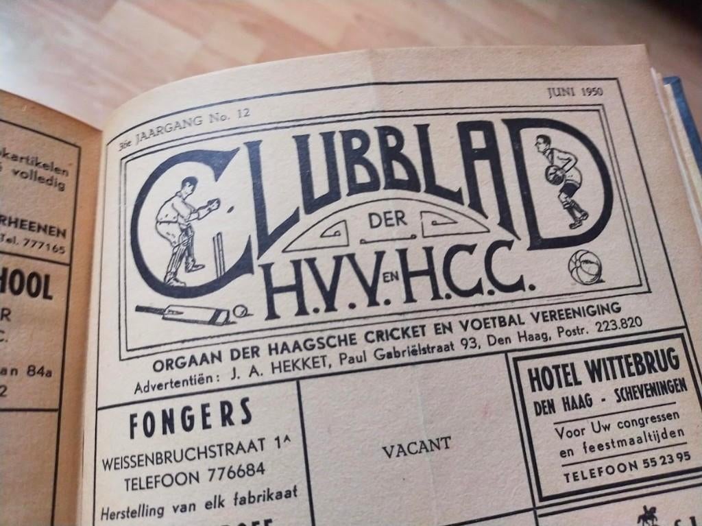 Bundeling Mededeelingenblad / Clubblad H.V.C.V. 1945-1950, Ophalen of Verzenden, 20e eeuw of later, Gelezen