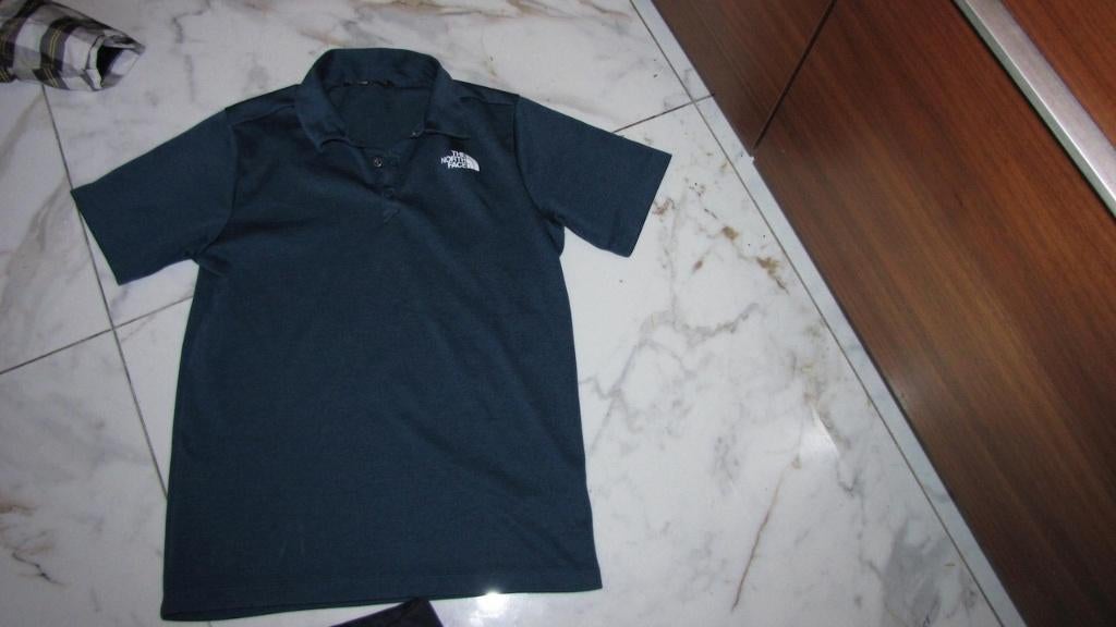 158-164 THE NORTH FACE polo petrol, Ophalen of Verzenden, Zo goed als nieuw, Jongen, Shirt of Longsleeve