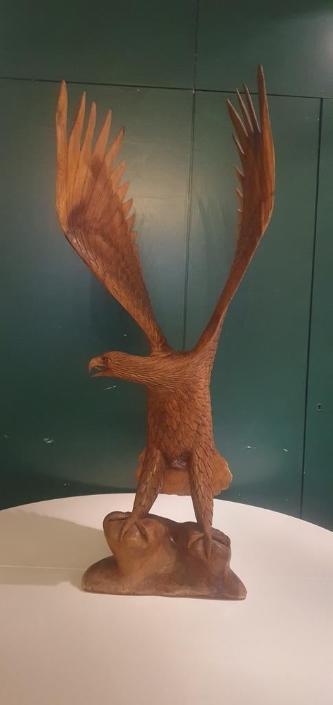 Houten adelaar groot, Antiek en Kunst, Kunst | Beelden en Houtsnijwerken, Ophalen