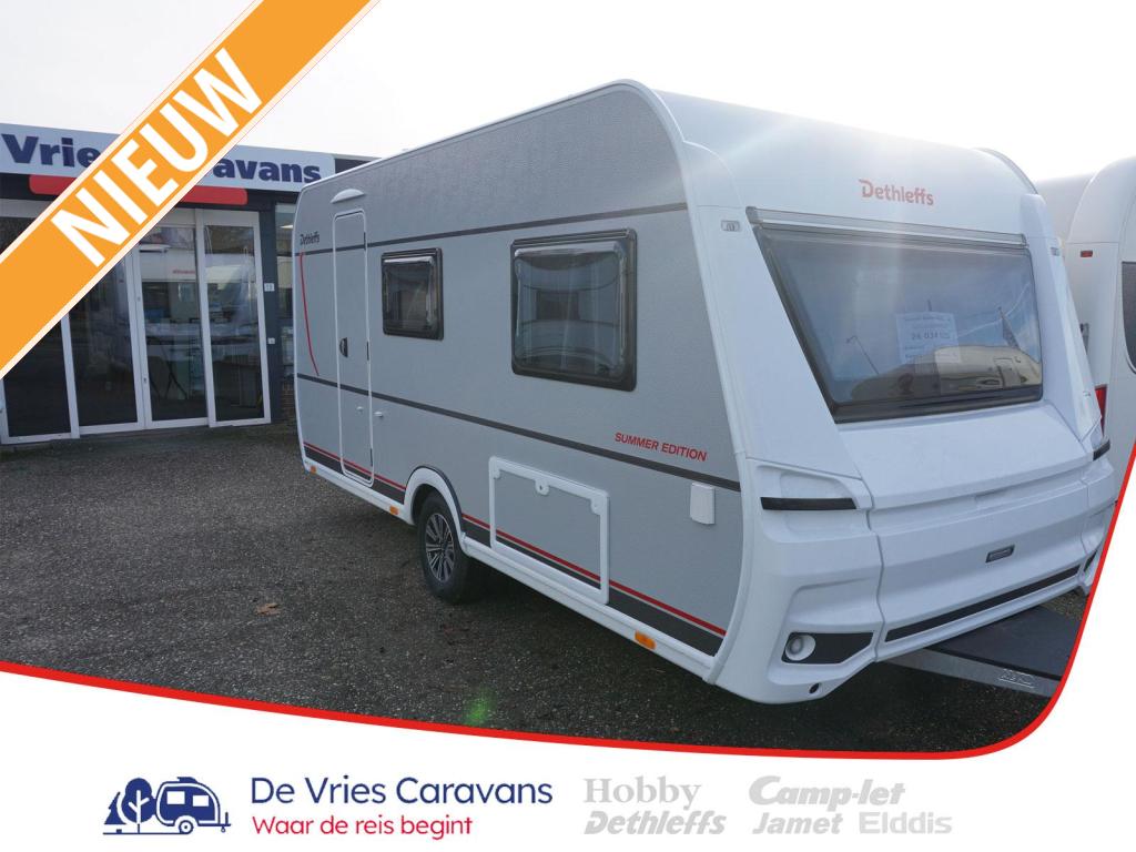 Dethleffs Summer Edition 460 EL Speciale aanbieding!, Caravans en Kamperen, Standaardzit, Bedrijf, Tot en met 3, Ringverwarming