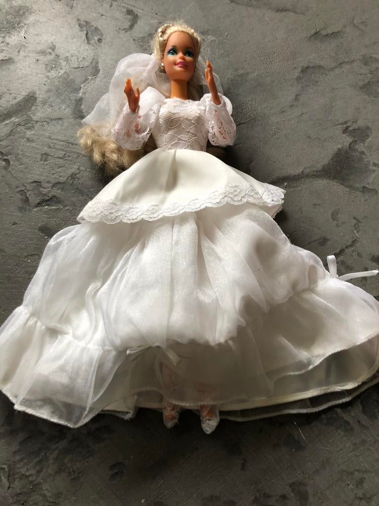 Barbie bruid mattel 1966  90 er jaren bruids japon, Ophalen of Verzenden, Zo goed als nieuw, Fashion Doll