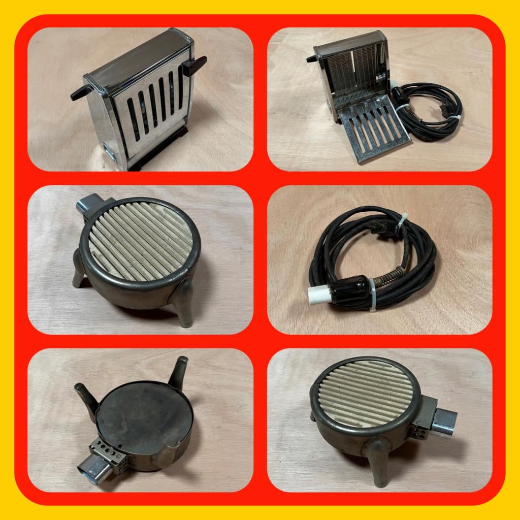 100. Antieke Broodrooster en Warmhoudplaatje In prima staat, Ophalen of Verzenden