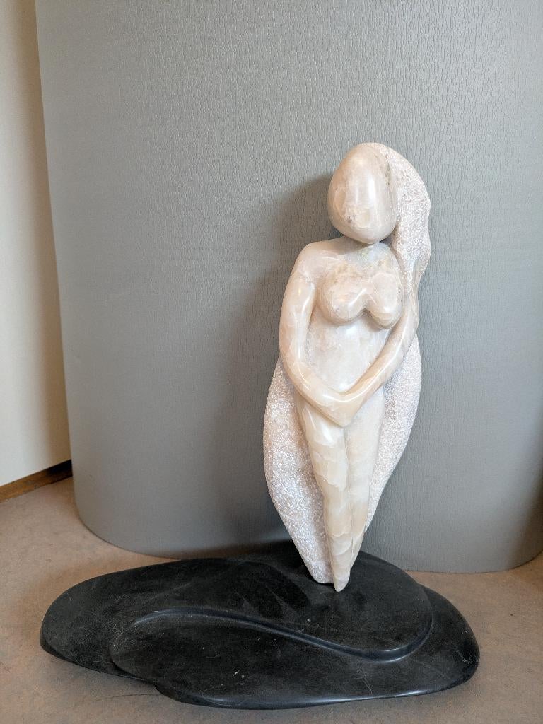 Beeld naakte vrouw speksteen, Antiek en Kunst, Kunst | Beelden en Houtsnijwerken, Ophalen of Verzenden