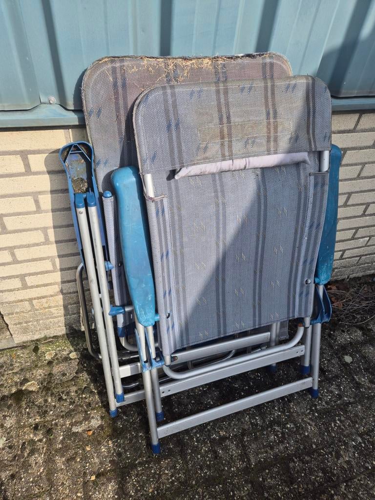 Campingstoelenmet voetenbankje, Caravans en Kamperen, Ophalen