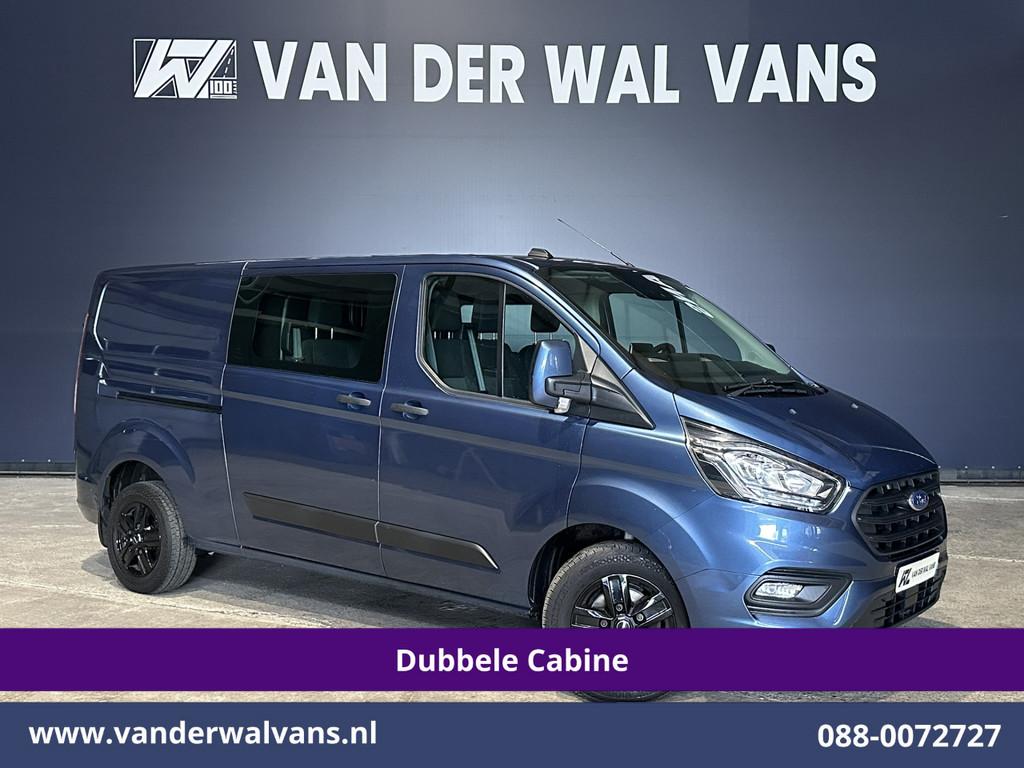 Ford Transit Custom 2.0 TDCI 131pk L2H1 Dubbele Cabine Euro6, Auto's, Bestelauto's, Voorwielaandrijving, Stof, Gebruikt, 4 cilinders