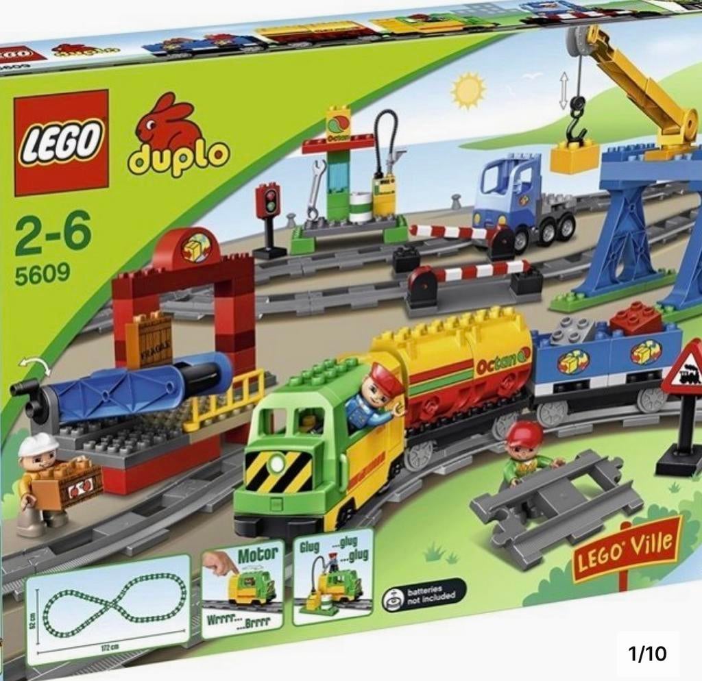 Heel veel Duplo waaronder complete trein met extra rails, Ophalen of Verzenden, Zo goed als nieuw, Duplo