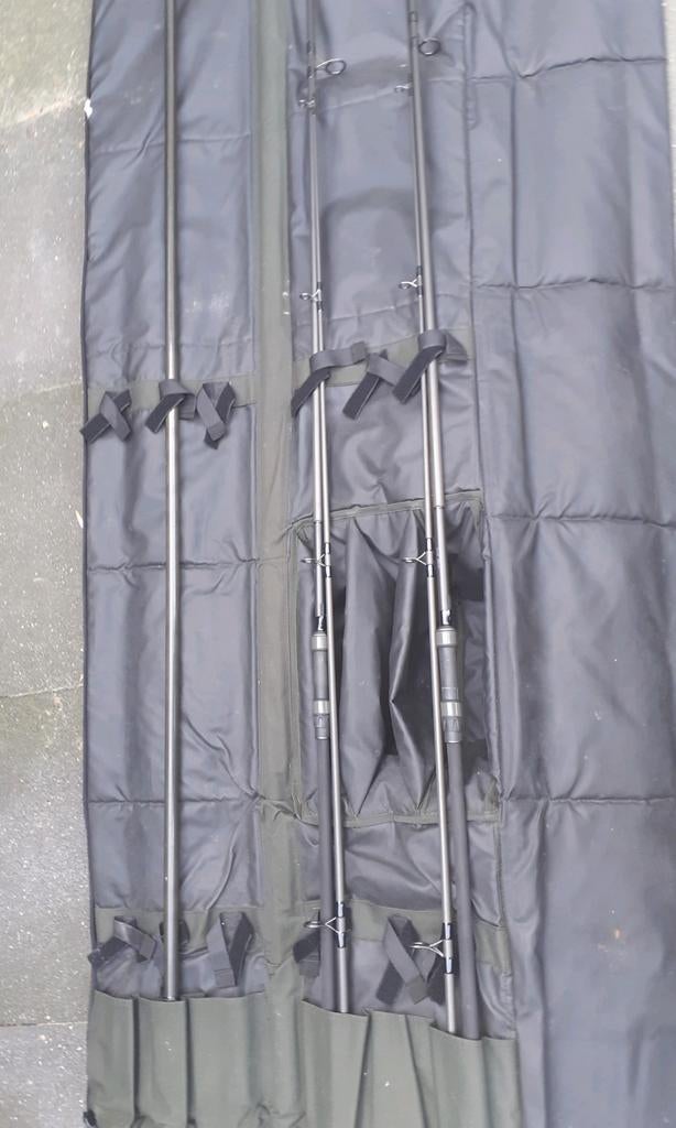 2 x karperhengel chubb + schepnet jrc, Ophalen, Gebruikt, Complete set