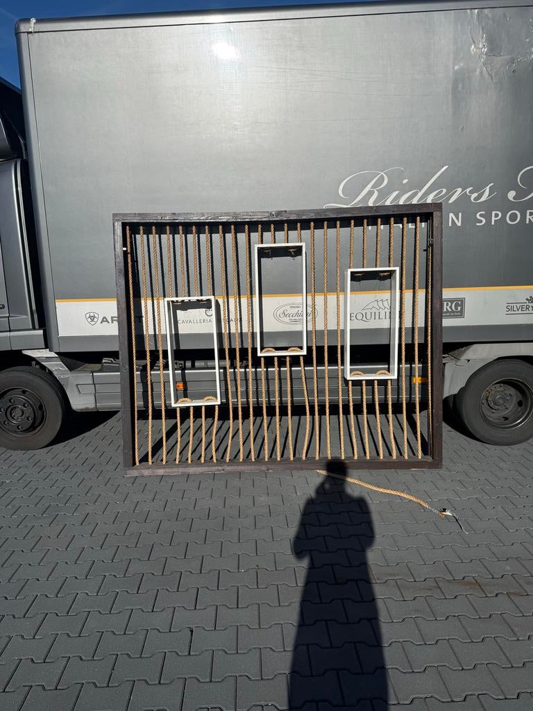 roomdivider met touw /tuinscherm / terras afscheiding, Tuin en Terras, Ophalen, Minder dan 3 meter, Hout, 1 tot 2 meter