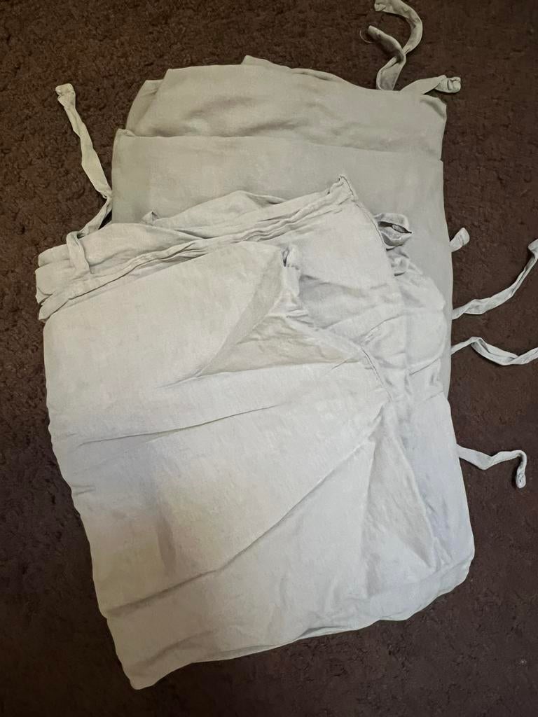 Linnen met katoen eenpersoons dekbedovertrek, Ophalen of Verzenden