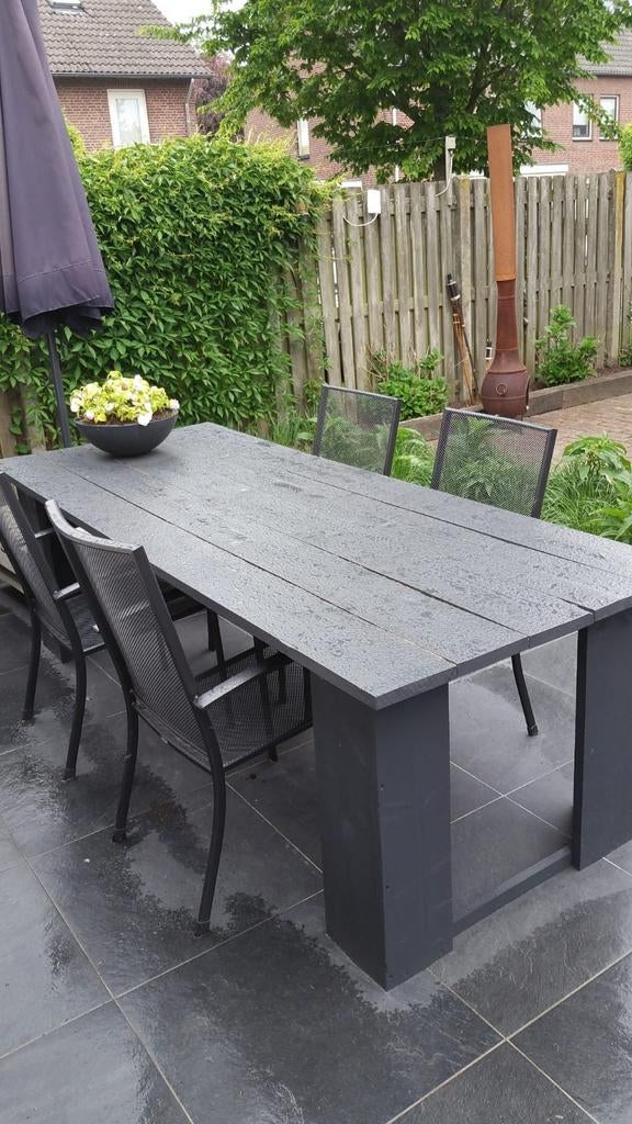 Tuintafel van steigerhout., Ophalen, Gebruikt, Steigerhout