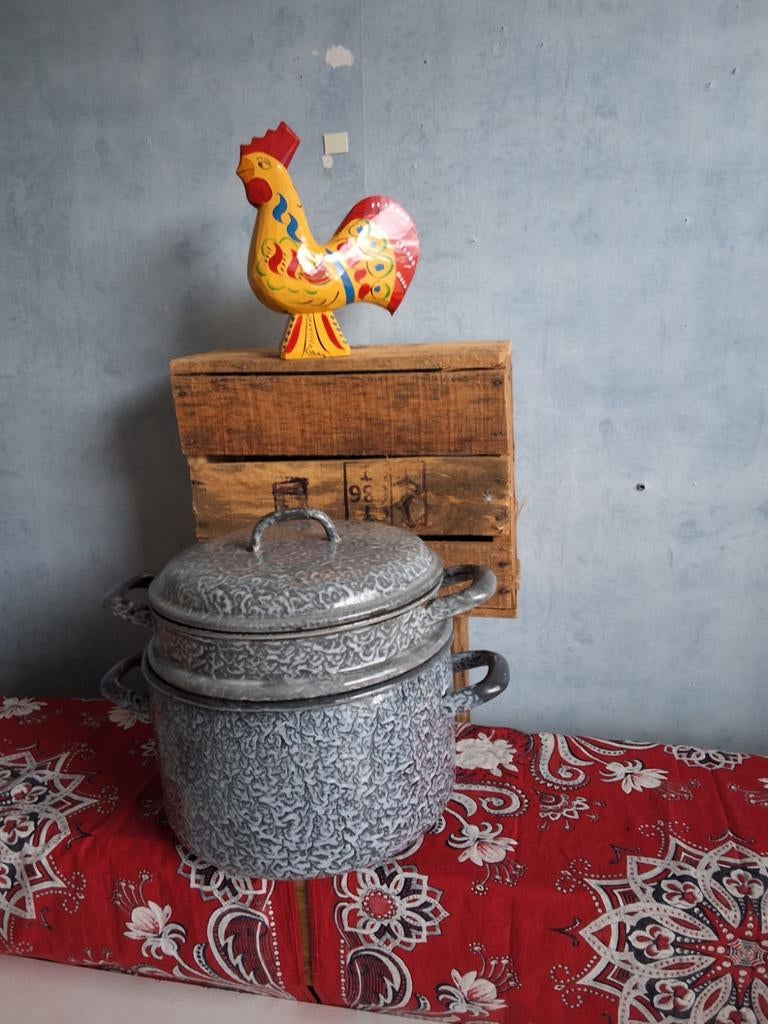 👍De all oude gave👌 EMAILLE  RIJSTSTOMER  3 FOTO'S, Ophalen of Verzenden