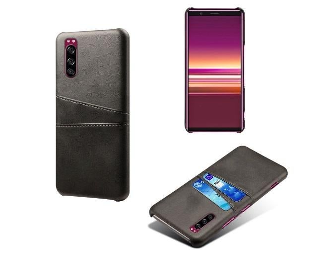 Backcover + Screenprotector voor Sony Xperia 5 _ Zwart, Verzenden, Nieuw, Hoesje of Tasje