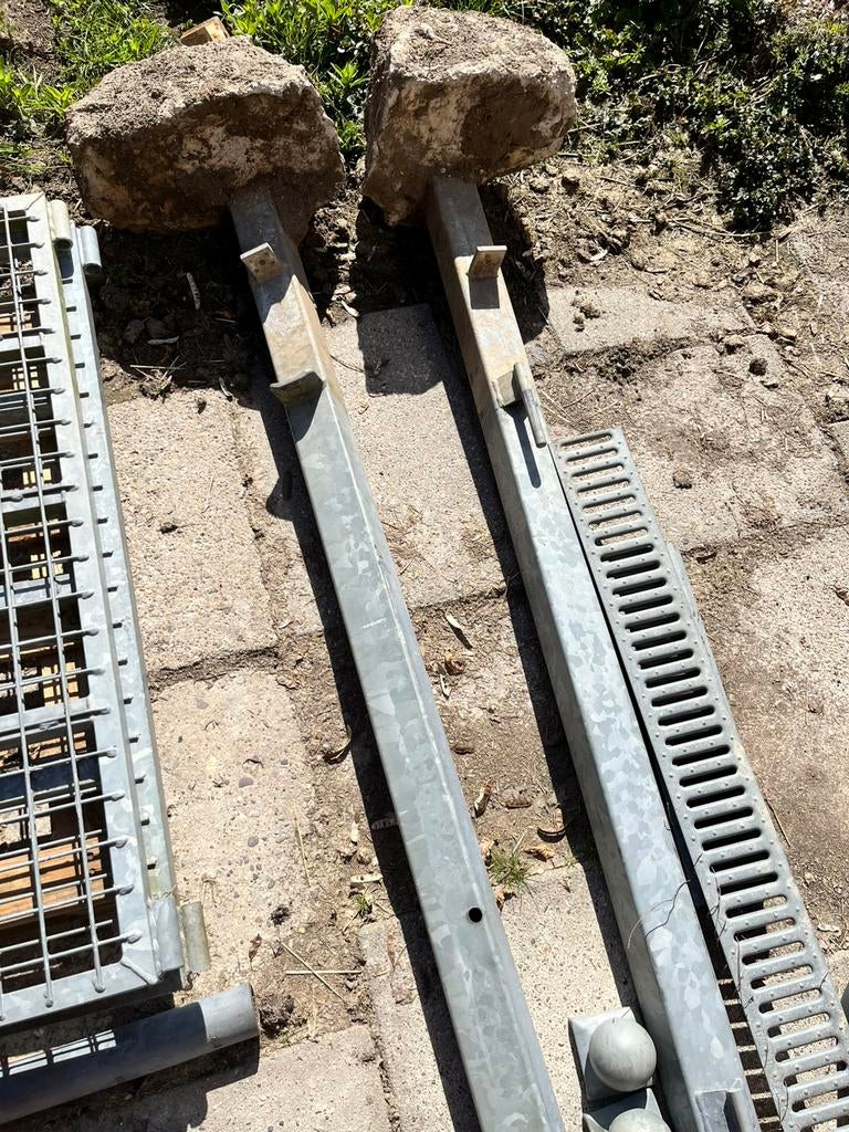 Weidehek gegalvaniseerd, Ophalen of Verzenden, Zo goed als nieuw, IJzer, Spijlenhekwerk