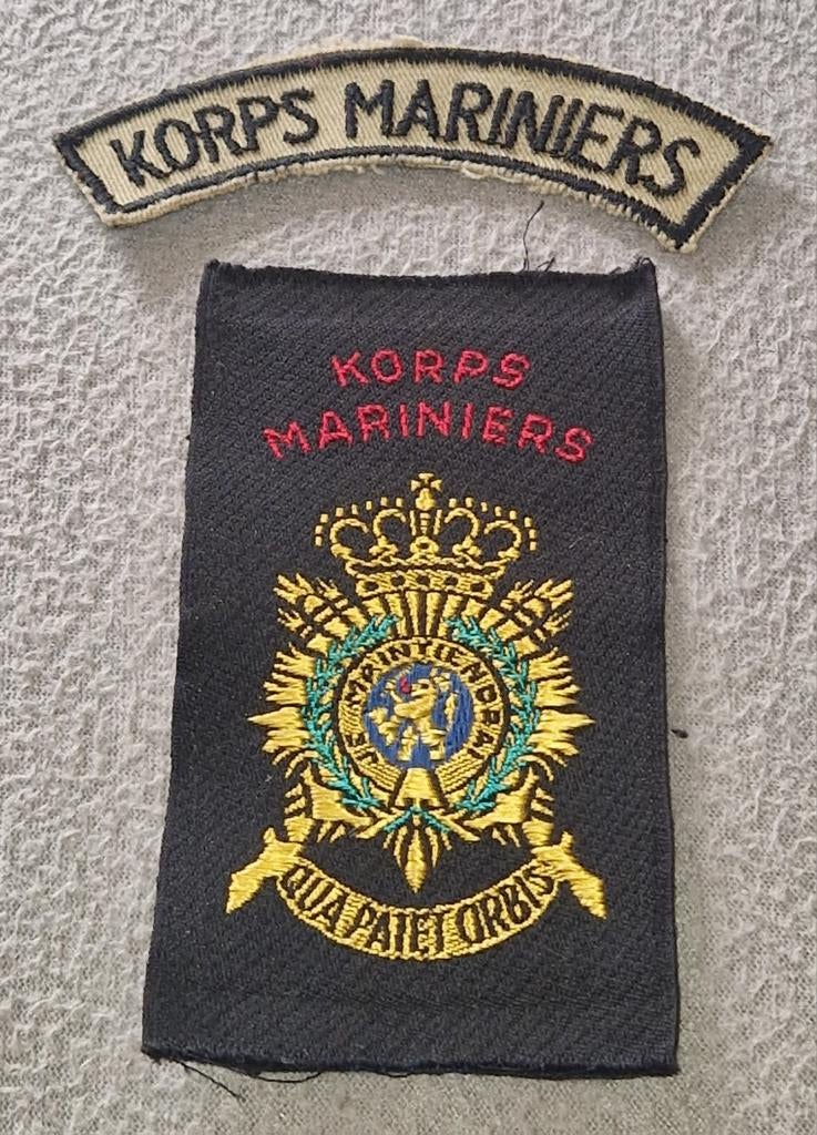 Korps Mariniers emblemen, Ophalen of Verzenden, Marine, Nederland, Embleem of Badge